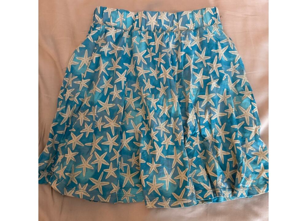 Tea collection teal star fish skirt skort size 7